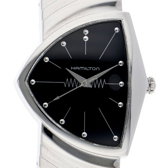 Hamilton Other - WATCH HAMILTON H244110/H244112 Ventura black SS/leather QZ